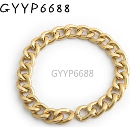 1-5-10 meters 4mm thick 15mm width Satin gold bag chain aluminum bag strap neck chains