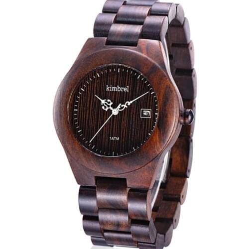 Fashion Brand Women Wooden Watch New Year Gift Bangle Quartz Watch with Calendar Display Role Women unisex masculino watches