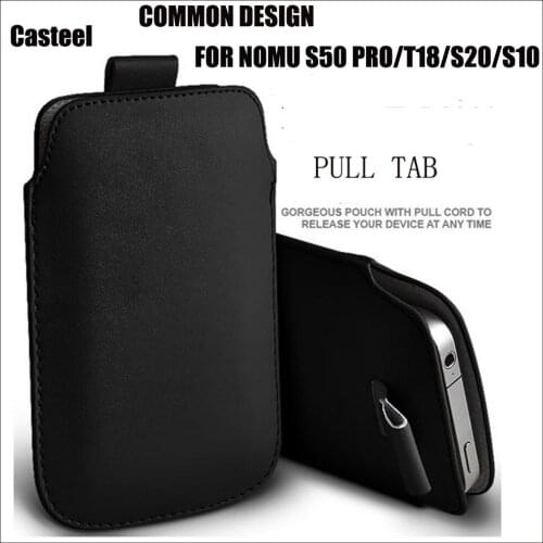Casteel PU Leather Case For nomu s50 pro t18 s20 s10 Pull Tab Sleeve Pouch Bag Case Cover