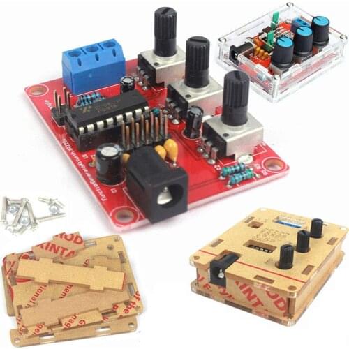 Function Signal Generator DIY Kit Sine/Triangle/Square Output 1Hz-1MHz Signal Generator Adjustable Frequency Amplitude XR2206