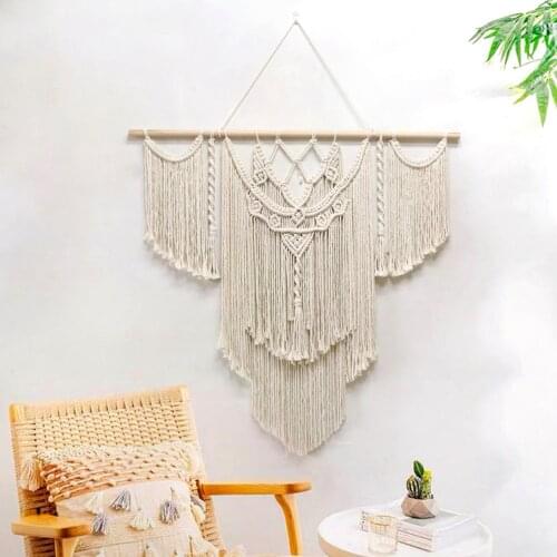 Macrame Tapestry Large Wall Decor Hanging Pendant Hoom Decorative Curtain Tassel Tapestry Room Decoration Gift