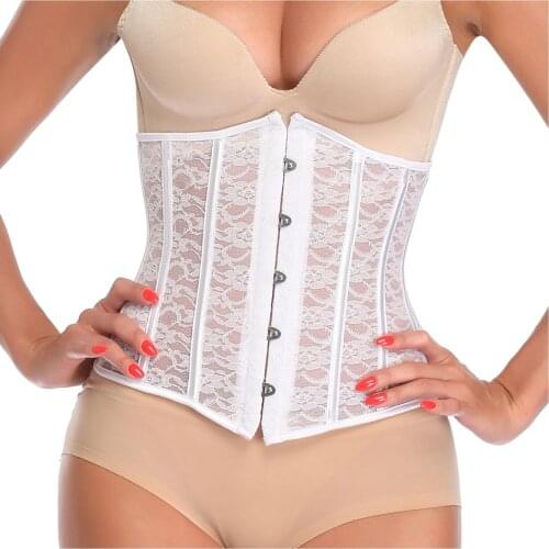 Gothic Corset Top Underbust Waist Trainer Cincher Bustiers Body Shaper Belt Steampunk Sexy Plus Size Corpete Corselet Bodyshaper