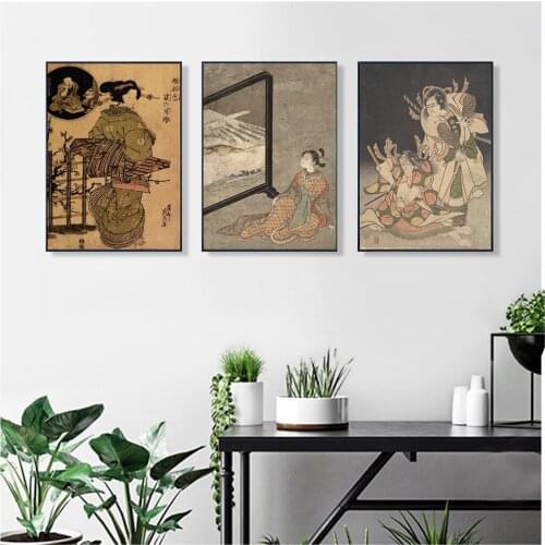 Canvas Art Print Japanese decorative Japan Decor painting Ukiyoe Posters and Prints Wall pictures for Bedroom Print Cuadros