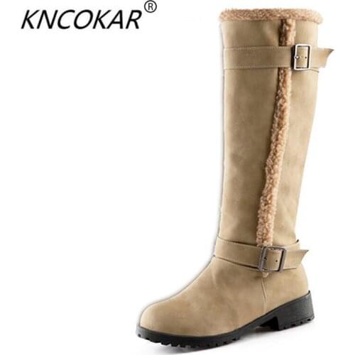 KNCOKAR Over-the-knee boots and velvet over-the-knee boots for women size 35 -43 Winter boots