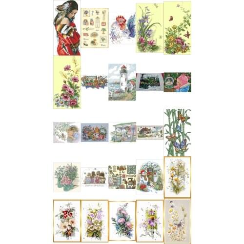 Top selling 8.99sd 3 Counted Cross Stitch 11CT 14CT 18CT DIY Chinese Cross Stitch Kits Embroidery Needlework Sets