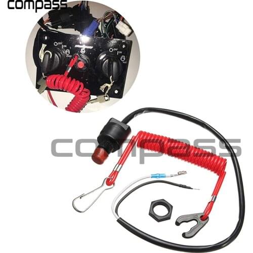 Boat Motor Emergency Kill Stop Switch Outboard Cut off Safety Tether Lanyard for Yamaha /Tohatsu Protect