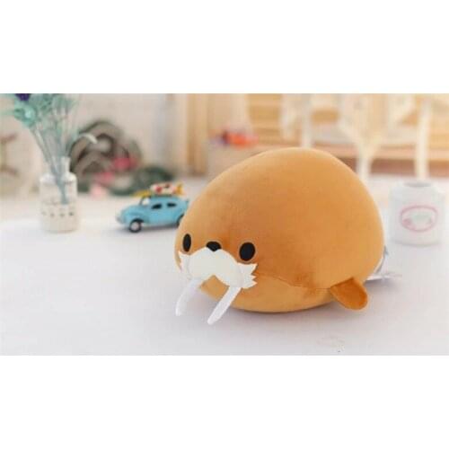 Cute plush walrus toy cartoon brown walrus doll gift about 20cm 2600
