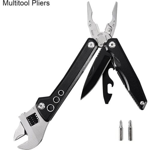 Multitool Pliers Pocket Knife Multifunction Folding Plier Adjustable Spanner Tool Outdoor Survival Multi-tool for Camping,Hiking