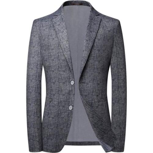 Youth Blazers New Men Suit Blazer Fashion Business Blazers Male Wedding Clothing Gray Size 3XL 4XL
