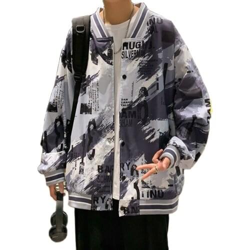 Mens Jacket Coat Top New Autumn Trendy Stand Collar Baseball Large Sport Streetwear Tidal Current College Surprise Price Best