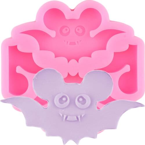 Disney Mickey Bat Straw Topper Silicone Mold Candy Clay Chocolate Fondant Cake Decorating Tools Mouse Keychain Epoxy Resin Mould