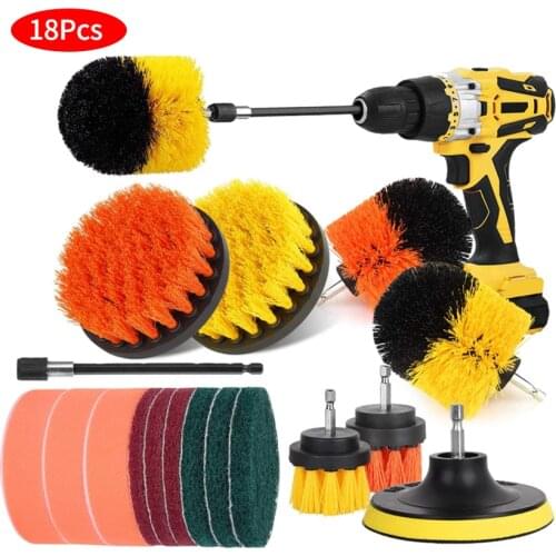 Electric Cleaning Brush Set for Cleaning Grout, Car,Tiles, Sinks, Bathtub Drill Brush Attachments Set,Scrub Pads & Sponge Brush