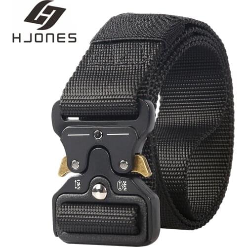 HJones 2021 New Men Leather Belt Nylon Sport Style Fashion Stable Quality for Classic Men Belt B02