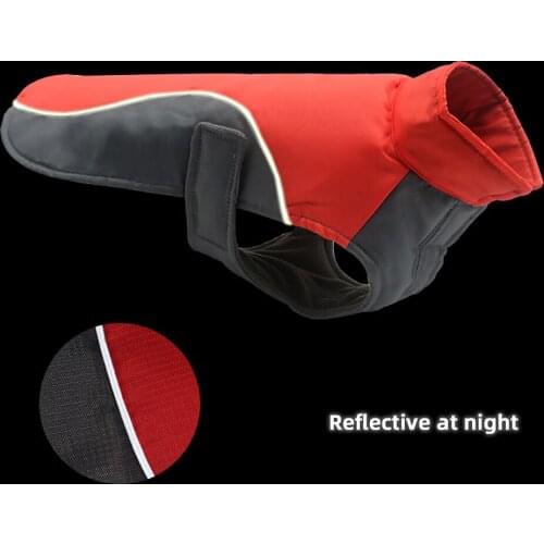 Autumn and winter pet clothes Oxford cloth big dog clothes warm fleece pet jacket