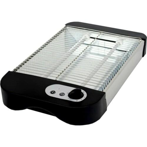 Flat electric toaster 2 tubes 600W HORIZONTAL 6 levels easy to clean MP-TP1406BL