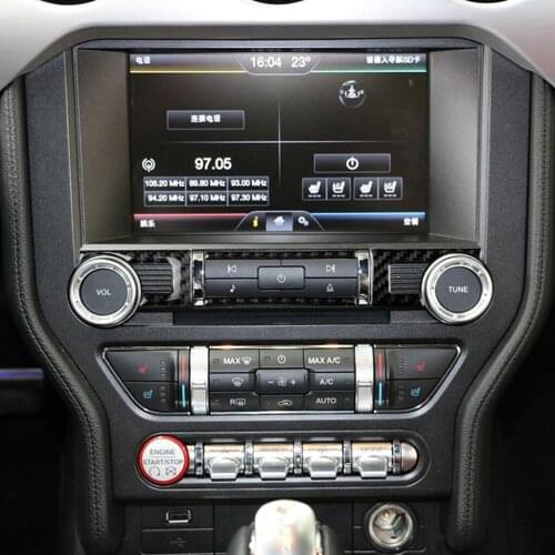 It Is Suitable For Mustang The Carbon Fiber Central Control CD Strip Three Piece Set Mustang (2015-2020)