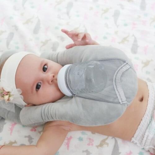 Hot Infant Learning Nursing Pillow Cushion Free Hand Bottle Holder Cotton Baby Milk Bottle Feeding Cup Baby Bottle Rack