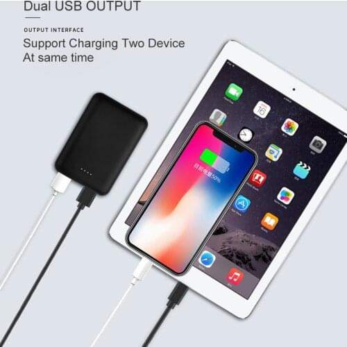 10000mAH 8000mAh 6000mah 4800mah Portable Mini Size External Battery Power bank Dual USB Phone Charger 18650 Battery Poverbank