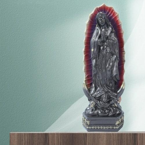 Rare Exquisite 8" Guadalupe Virgin Mary Statue Gift Christmas Display Decor