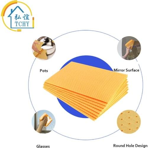 TCHY 1pc Kitchen Towel Non-woven Absorbent Glass Cleaning Cloth Anti-grease Dish Washing Wiping Rags for Home Kitchen Car Wiper