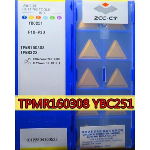 TPMR110304 TPMR110308 TPMR160304 TPMR160308 YBC251 100% original Zcc.ct Carbide insert Processing: steel