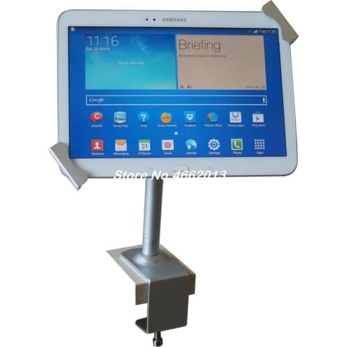 Universal tablet holder security desktop stand for 9.7-12.9'' ountertop lock holder display rack bracket mounting anti-theft