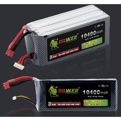 1 adet Orijinal Aslan Guc Lipo Pil 6 S 22.2 V 10400 MAH 25C Lipo pil RC Helikopter 6 Kanal Trex Akku RC Tekne Icin freeship