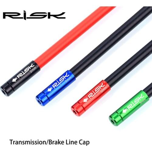 RISK 10pc Aluminum Bike Cable Housing End Caps For Bicycle Brake Cable Tube Shifter Cable Tips Cover Bike Derailleur Accessories