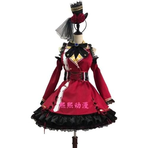 2021 VTuber Hololive Houshou Marine Captain Gothic Lolita Dress Uniform Cosplay Costume Halloween Party Outfit For Women Girl