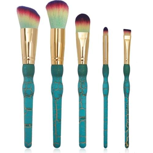 5pcs/Set Large Foundation Makeup Brushes Soft Hair Blush Powder Concealer Make Up Brush Face Eye Beauty Cosmetic Tools