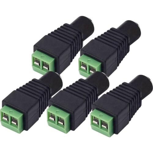 5pcs/lot Power Jack connector, female DC adapter, transposon for LED strip, DC female adapter, DC transformer