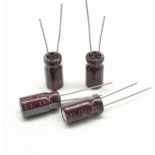 5pcs Original 2.5V1F DIY Electronics Electrolytic Energy Storage Memory 2.5V 1.0F Driving recorder capacitor 2.5V 1F