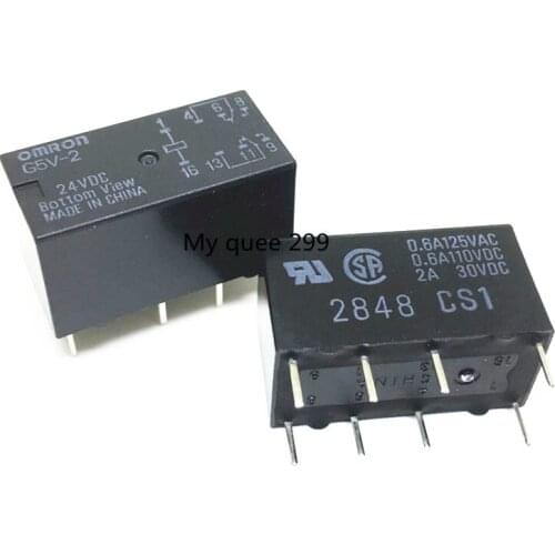 50PCS new original Omron Relay G5V-2 G5V-2-24V 24VDC G5V-2-DC24V G5V-2-24VDC DC24V 2A DIP8