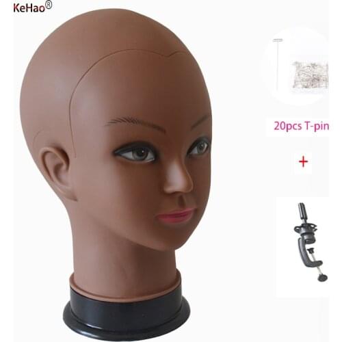 African Bald Manequin Head For Wigs Black Woman Doll Head For Making Wig Hairstyle Hat Display Good Realistic Wig Stand
