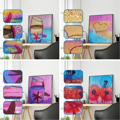 Huacan 5D DIY Diamond Painting Mosaic Cup Starfish Home Decor Special Shape Diamond Embroidery Seaside Dandelion Diamond Art