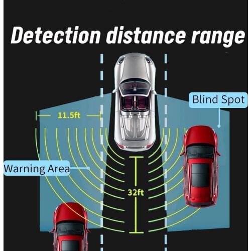 Car Blind Spot Detection 24Ghz Microwave Radar Sensor System BSD Motion Light Warning 10M /20M