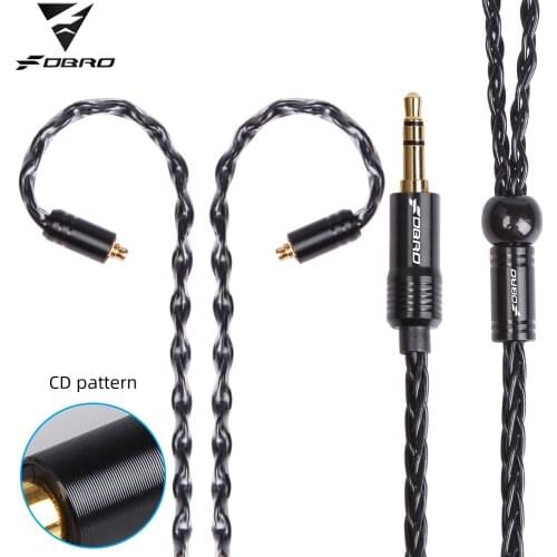 FDBRO 2.5/3.5/4.4mm Balanced Cable QDC IE40 IE80 MMCX 2Pin 0.75 A2DC IM 8 core Mini Silver Plated CD Cable For SE535 SE846 UE900