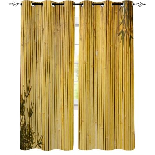 Bamboo Zen Windows Curtains For Living Room Bedroom Decorative Kitchen Curtains Drapes Treatments