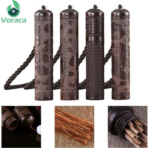 Ebony Empty Toothpick Holder Case Container Snuff Bottle with Metal Spoon Portable Fragrance Sniffer Bullet Smoking Accessories