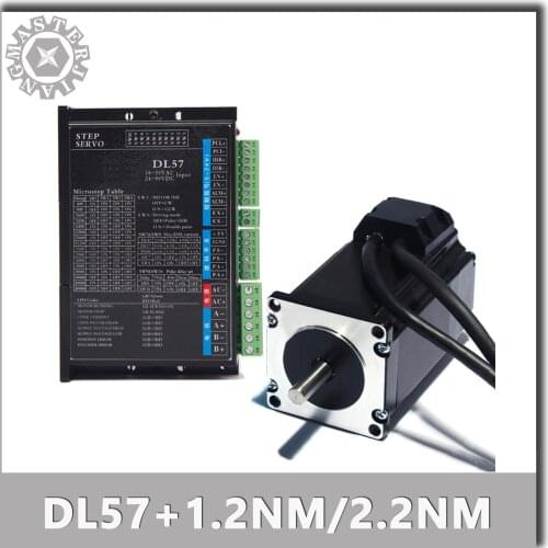 Nema 23 1.2NM 2.2NM Stepper Motor DL57 Stepper Servo Motor Driver 57HSE Motor+DL57 Hybrid Closed-loop High Performance Drive