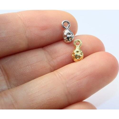 Eruifa 20pcs 4*5mm Mini Drop Gold/Silver Plated Bee Zinc Alloy Charms Pendant Jewelry DIY Necklace Bracelet Earrings 2 Colors