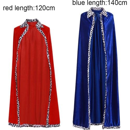 Court King Costumes Medieval Cosplay for Adult Cloak Carnival Festive Party Performance Clothing regal king churchman queen cape
