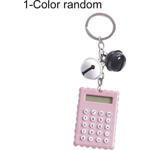 Creative Lovely Biscuit Shape Mini Keychain Portable Calculator Student Tool