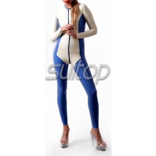 Suitop latex glued catsuit latex rubber zentai suit latex catsuit