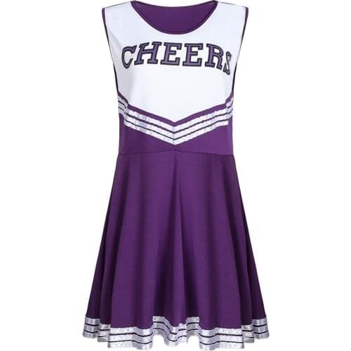 Plus Size Ins Hot Hot Sale High School Girls Cheerleading Costume Sleeveless Cheerleader Uniform Glee Style Cheerleading Dress