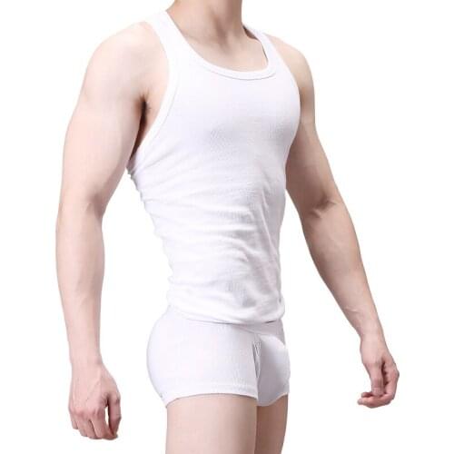 Best selling cotton mens underwear sleeveless vest solid muscle vest singlet O-neck sportswearyoupin