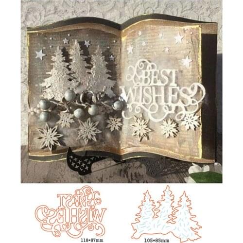 Metal Steel Cutting Dies Christmas Tree Craft Die Cut Stencil For Scrapbooking Embossing Album Paper Cards Template Die
