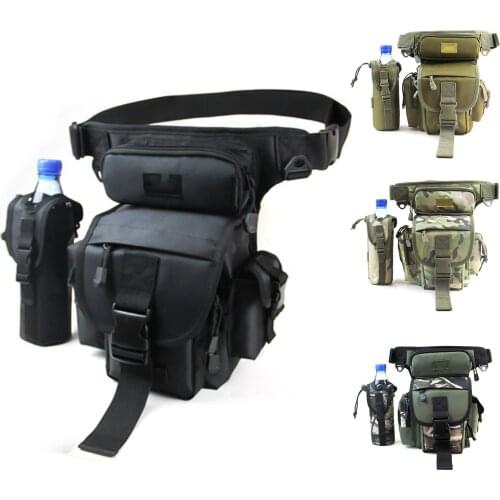 Multifunctional Outdoor Fishing Gear Waist Pack Leg Bag Shoulder Bag Fishing Tackle Tools Bottle Storage Fanny Pouch