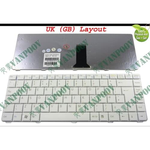 NEW UK Laptop keyboard for Sony Vaio VGN-NR VGN-NS NR NS PCG -7151M -7153M 7161M 7111L 7112L 7113L 7131L 7132L 7133L 7141L white