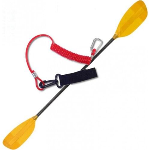 New Kayak Canoe Paddle Fishing Rod Leash - Stretch 1.55m /61 inch Surf Ski Board Coiled Lanyard Safety Rope Kayak Canoe Access